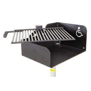 Handicap Accessible Park Pedestal Grill (SB16) | 300 Sq. In.